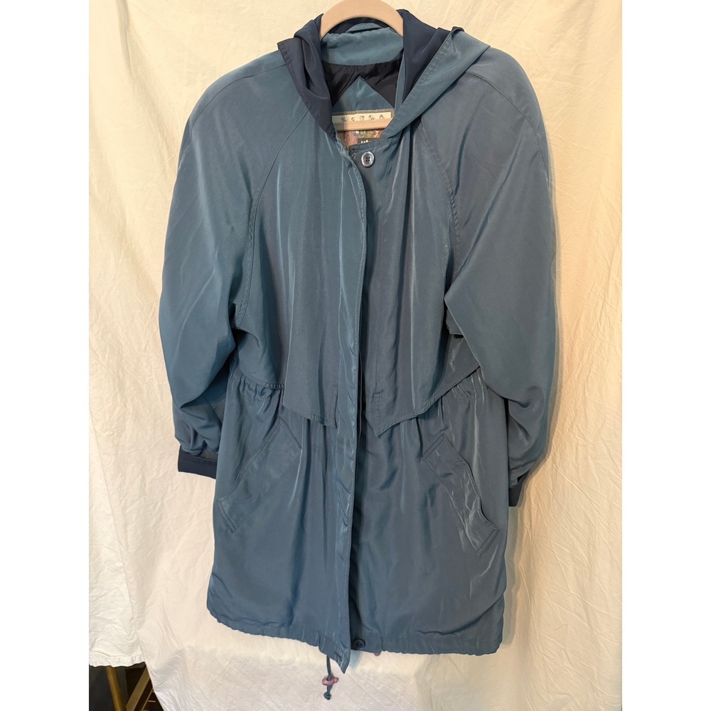 Vintage Utex 50th Anniversary Hooded Parka Jacket Blue Windbreaker Medium